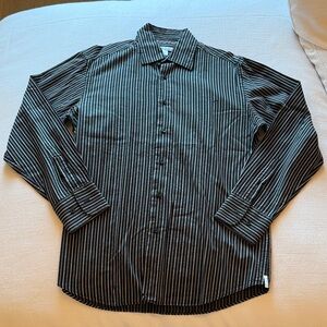 Kenneth Cole New York Black and White Pinstripe Shirt